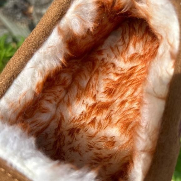 Mens Faux Fur Lined Slip On Moccasins - Picture 4 of 11